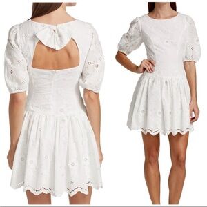 MARCHESA NOTTE Dress Eyelet Embroidered
100% Cotton White Fit and Flare